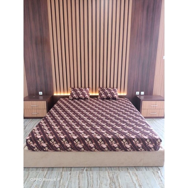 Sprei 120x200 No 3 motif batik bunga homemade mawar melati tulip hijau merah ungu kuning putih/ PROM