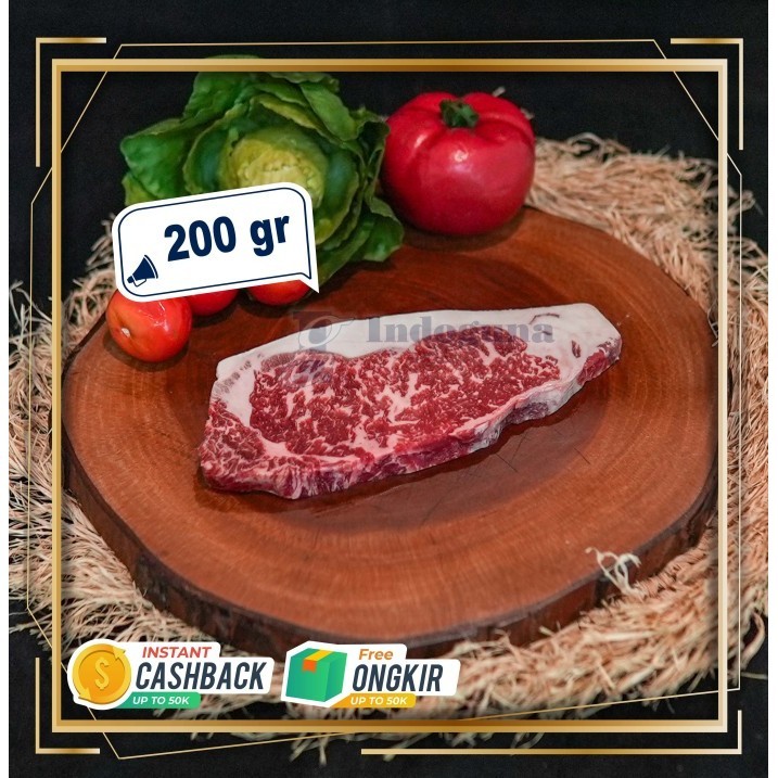 

Wagyu Striploin Grass Fed Hormone & Antibiotic Free Mb 6 Cut Steak 200gr