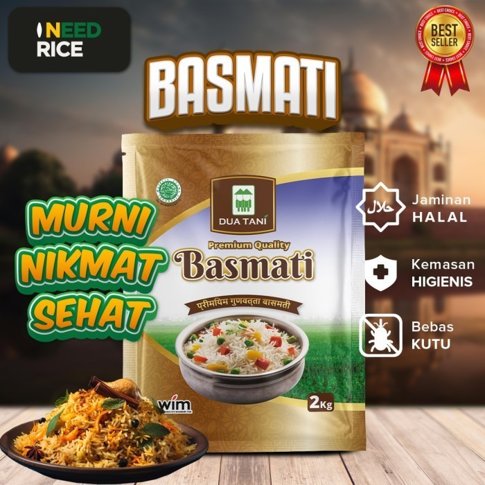 

Beras Basmati Dua Tani 2kg- HALAL Cocok Untuk Nasi Kebuli x11