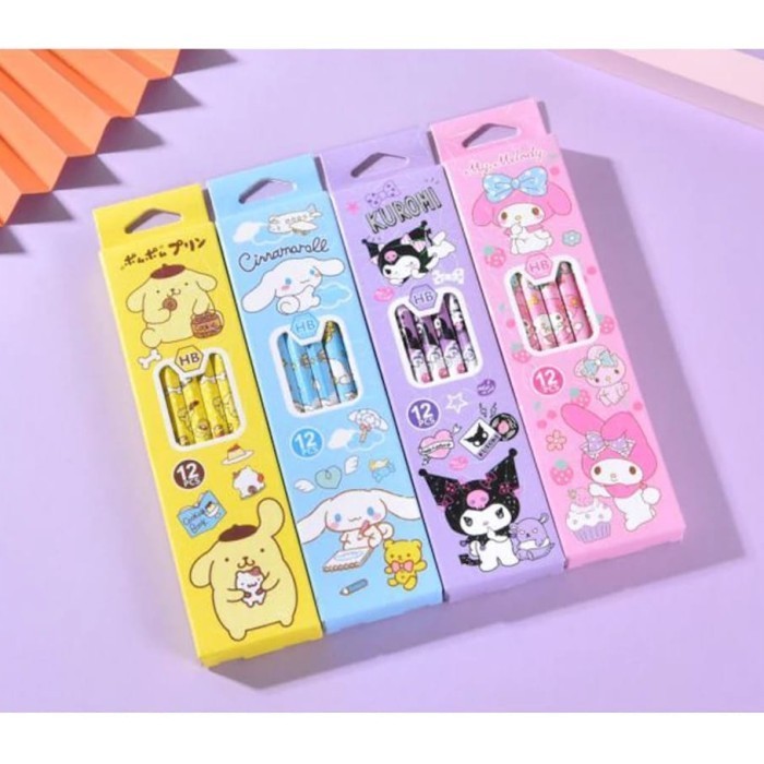 

SET 12 PCS Pensil Sanrio Alat Tulis Cewek Lucu Anak Sekolah 2B Kuromi Melody Cinnamoroll