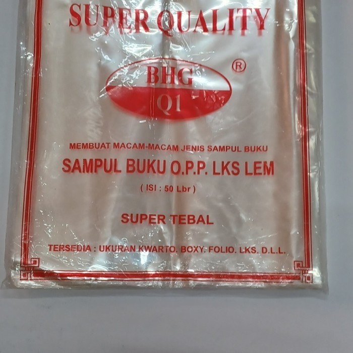 

[PACK] Sampul Buku Tulis Plastik OPP Lem Ukuran Folio MURAH