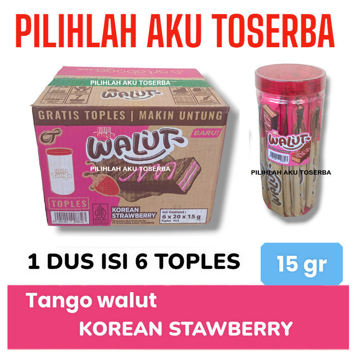 

Wafer Tango WALUT TOPLES KOREAN STRAWBERRY - ( HARGA 1 DUS )