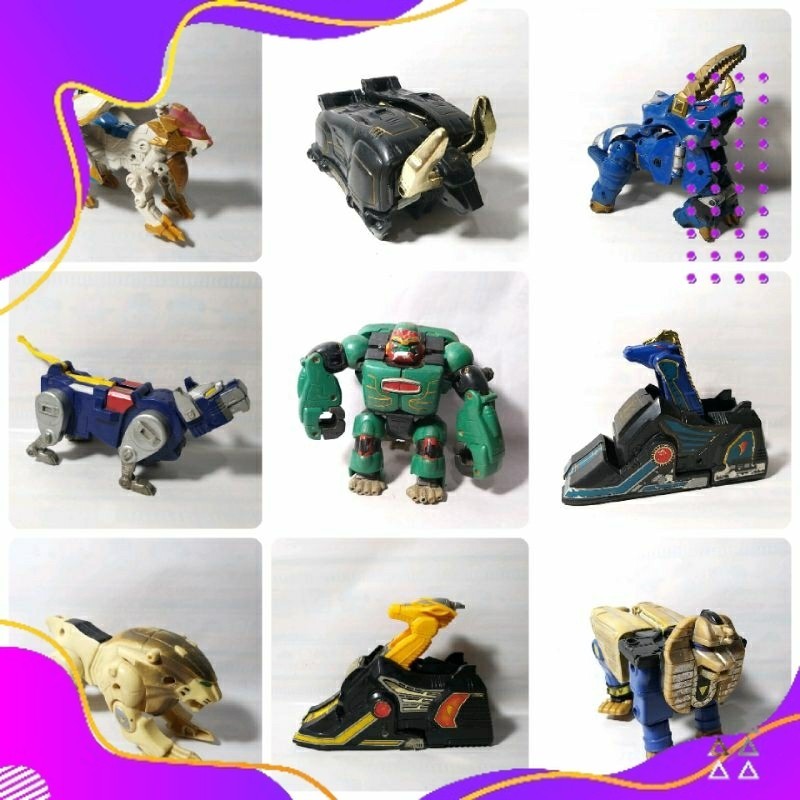 Part Kaki Wild Animal Robot Wolf Lion Serigala Singa Rhino Badak Banteng Bison Bull Hyakujuu Sentai 