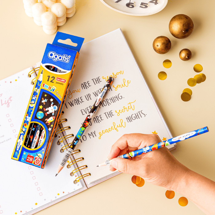 

Asaba Stationery - Pensil Tulis Agatis Neopex Hexagonal 2B IMAJIKU- Space/Sky Series - 1Box Isi 12pcs