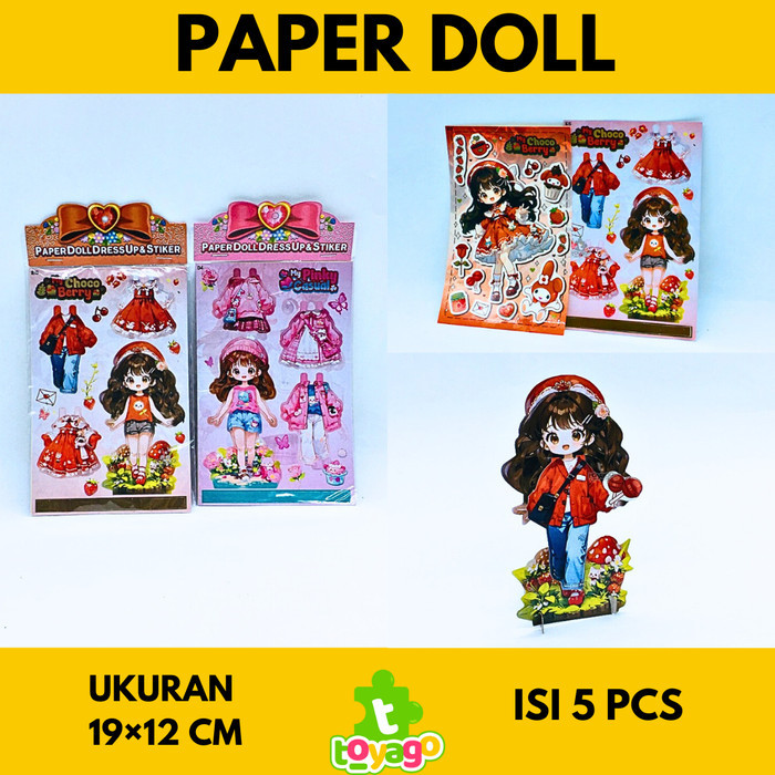 

MAINAN BP DRESS UP AND STICKER DG PAPER DOLL DRESS UP STICKER PRINCESS ISI 5 PCS MAINAN GROSIR MURAH