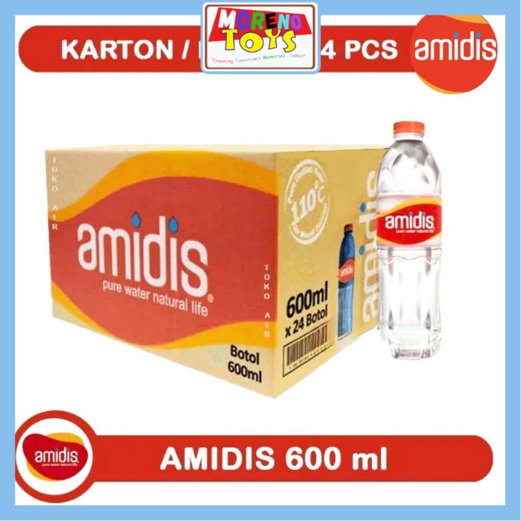 

Air Mineral AMIDIS 600 ML Isi 24 Botol PER DUS PER KARTON Termurah