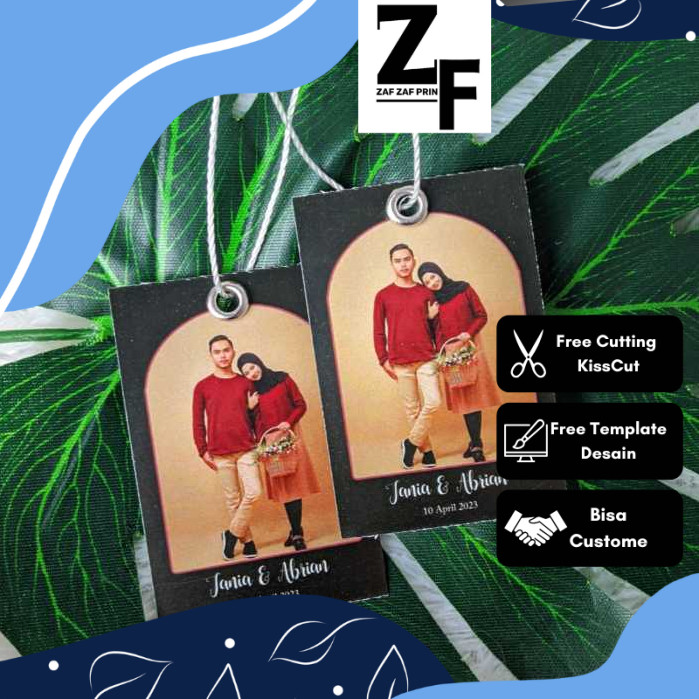 

ZAF Print Hangtag Wedding Souvenir Hang Tag Label Custom Pernikahan Ucapan Nikah Free Desain
