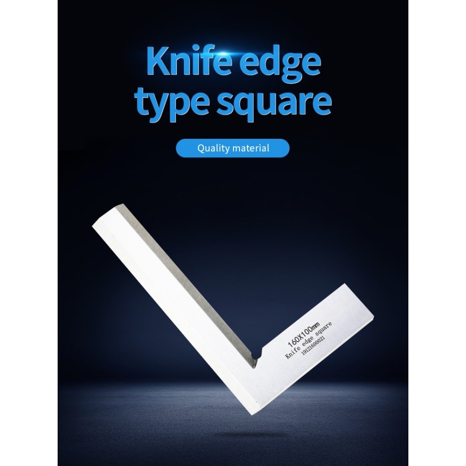 YM99 Siku Baja 70*100 Penggaris Siku Besi Mistar Baja Siku | Siku Stainless