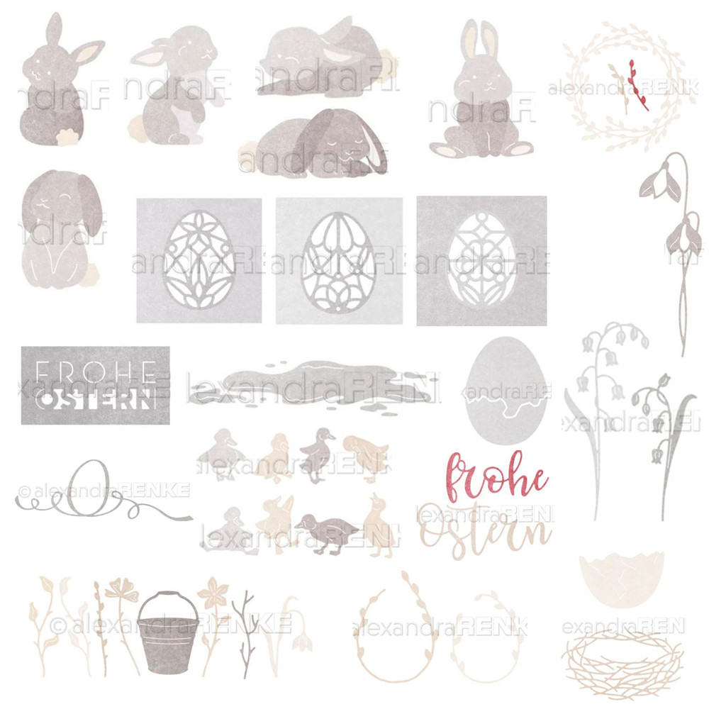 

Piggy Craft metal cutting dies cut die mold The new series of Easter Scrapbook paper craft knife mould blade punch stencils dies