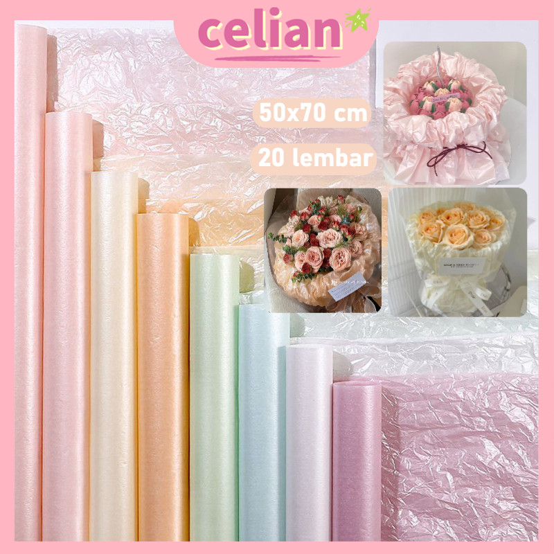 

【20 Lembar】FLOWER WRAPPING KOREAN PEARL PEAR PAPER ECER PER LEMBAR KERTAS PEMBUNGKUS BUKET/ Pearly Snow Pear Paper / Wrapping Paper / Kertas Bunga Buket Waterproof