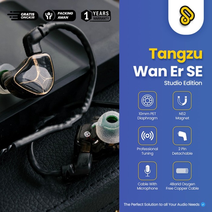 Tangzu Wan Er / WanEr Studio Edition 10mm Dynamic Driver In Ear Monitor Earphone - White