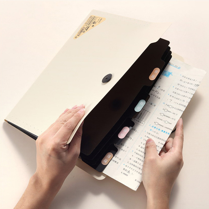 

Horizontal A4 Folder Students Office Business Trip Multi-layer Large Capacity 13 Layers Storage Organ Bag Stationery 3 Colors