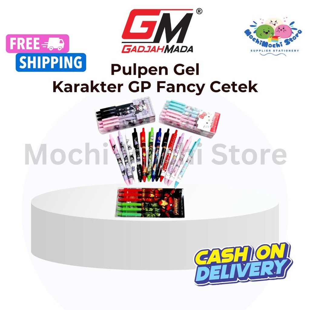 

Pulpen Gel Karakter GP Fancy Cetek | Gel Pen 0.5mm | Pulpen Tinta Hitam | Bolpen Gel | Pulpen Cetek | Pulpen Gel Cetek