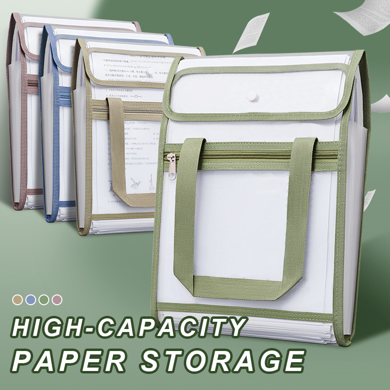 

A4 Vertical Expanding File Organizer 13 Pockets Large Capacity File Organizer Bag Document Folder for Student Business Travel