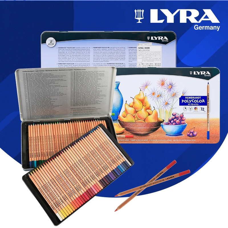 

LYRA Wooden Oily Colored Pencils Metal Box Rembrandt Polycolor Drawing Pencil Set Art Supplies for Painting