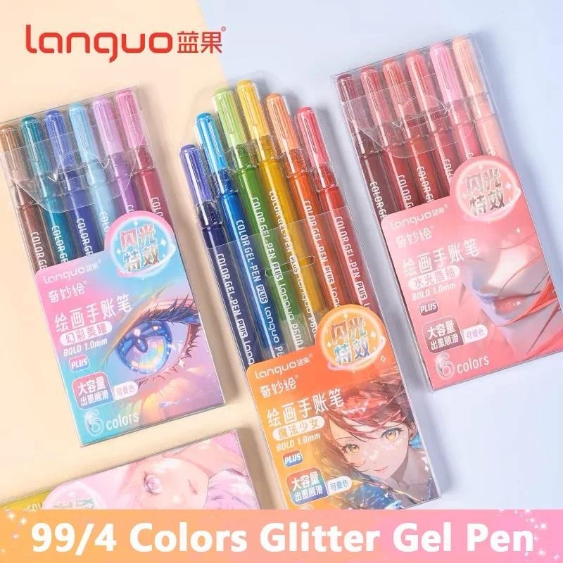 

4/99 Colors Glitter Effects Gel Pens 1.0mm/0.5mm Large Capacity Writing Pens Painting Art Markers Stationery School Supplies