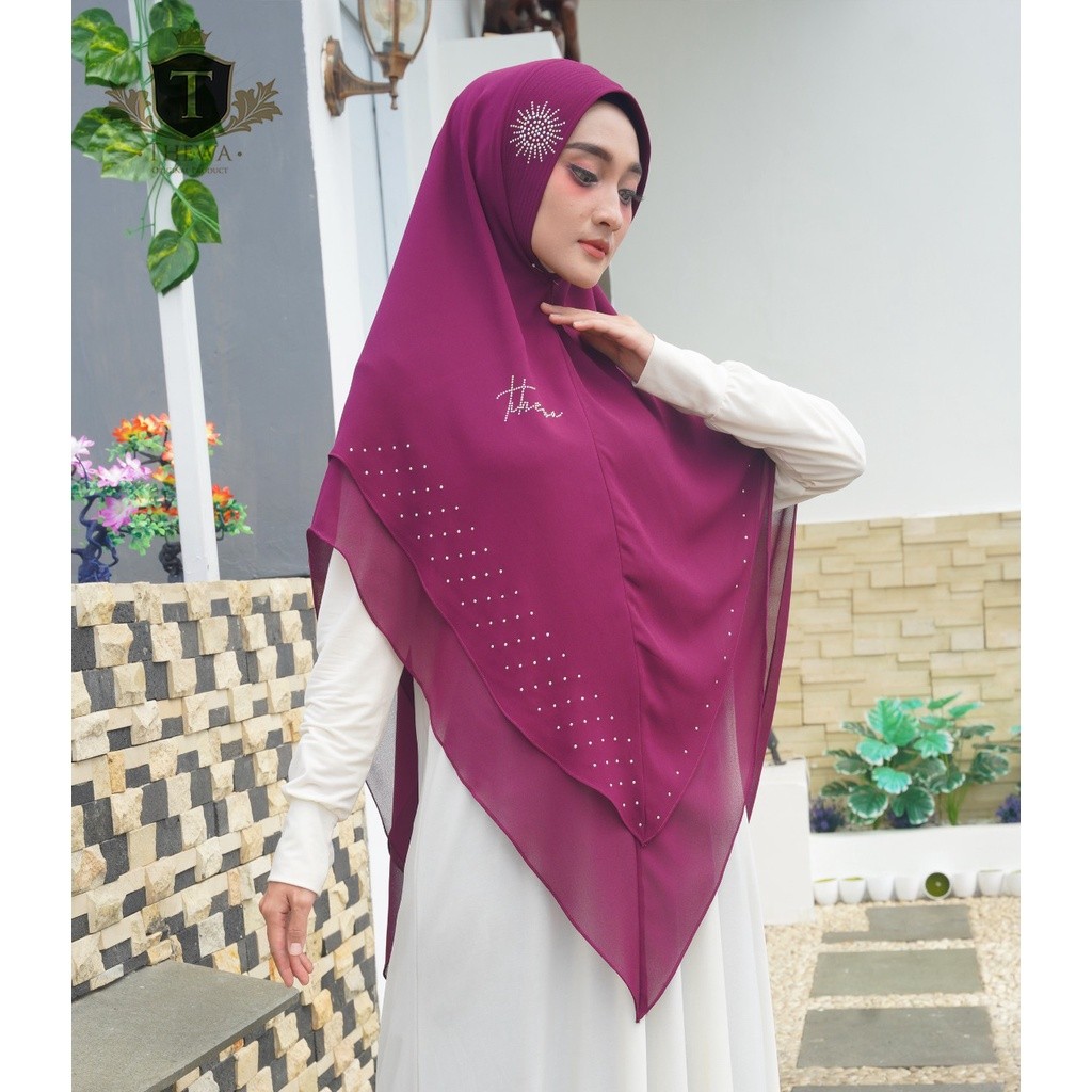 COD THEWA - HIJAB | KERUDUNG | KHIMAR | BERGO | “casandra” Jumbo Lancip 2Layer