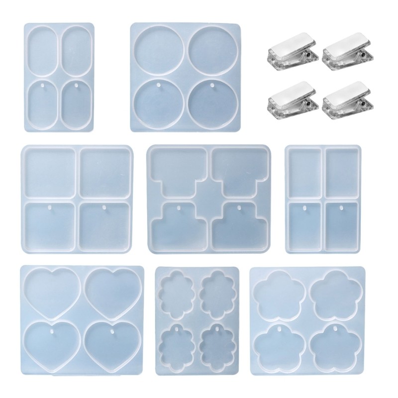 

Hair Clip Silicone Resin Molds Resin Keychain Mold for DIY Crafts Jewelry Making R3MC