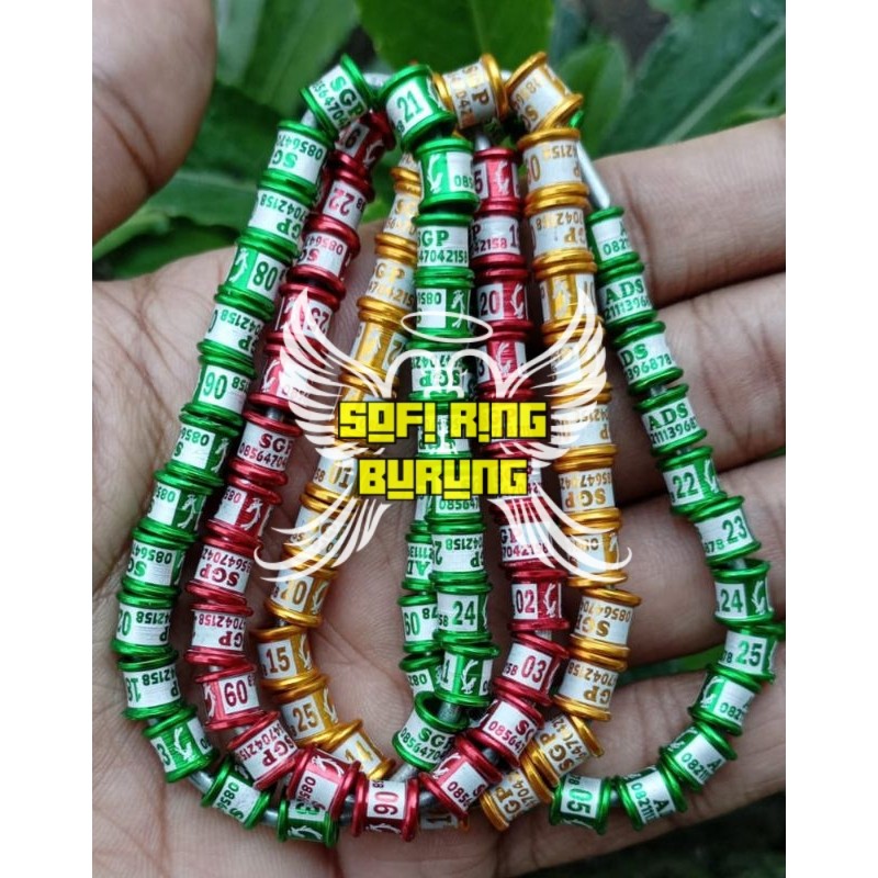 WINER VELG (BISA PESAN NAMA) UNTUK MURAI, PERKUTUT LOVE BIRD MERPATI DLL - Sofi Ring Burung