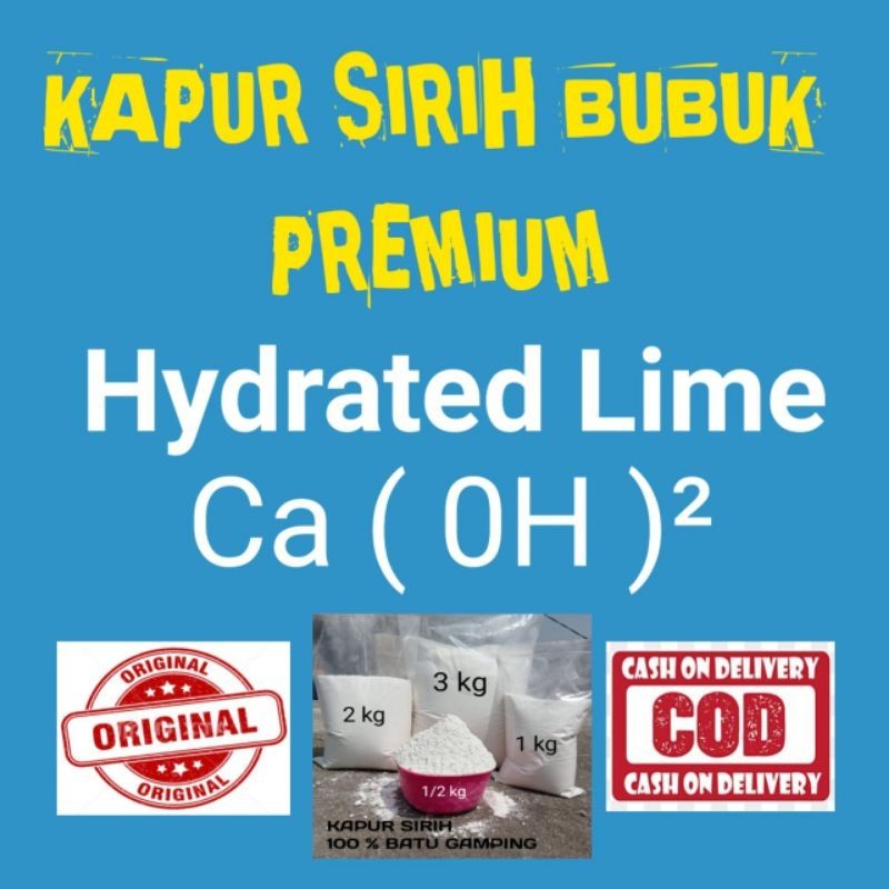 

Classica2106 Kalsium Hidroksida (Ca(Oh)2) ( 1 Kg ) Kapur Sirih Ca(Oh)2 ,Kapur Gamping ,Banyak