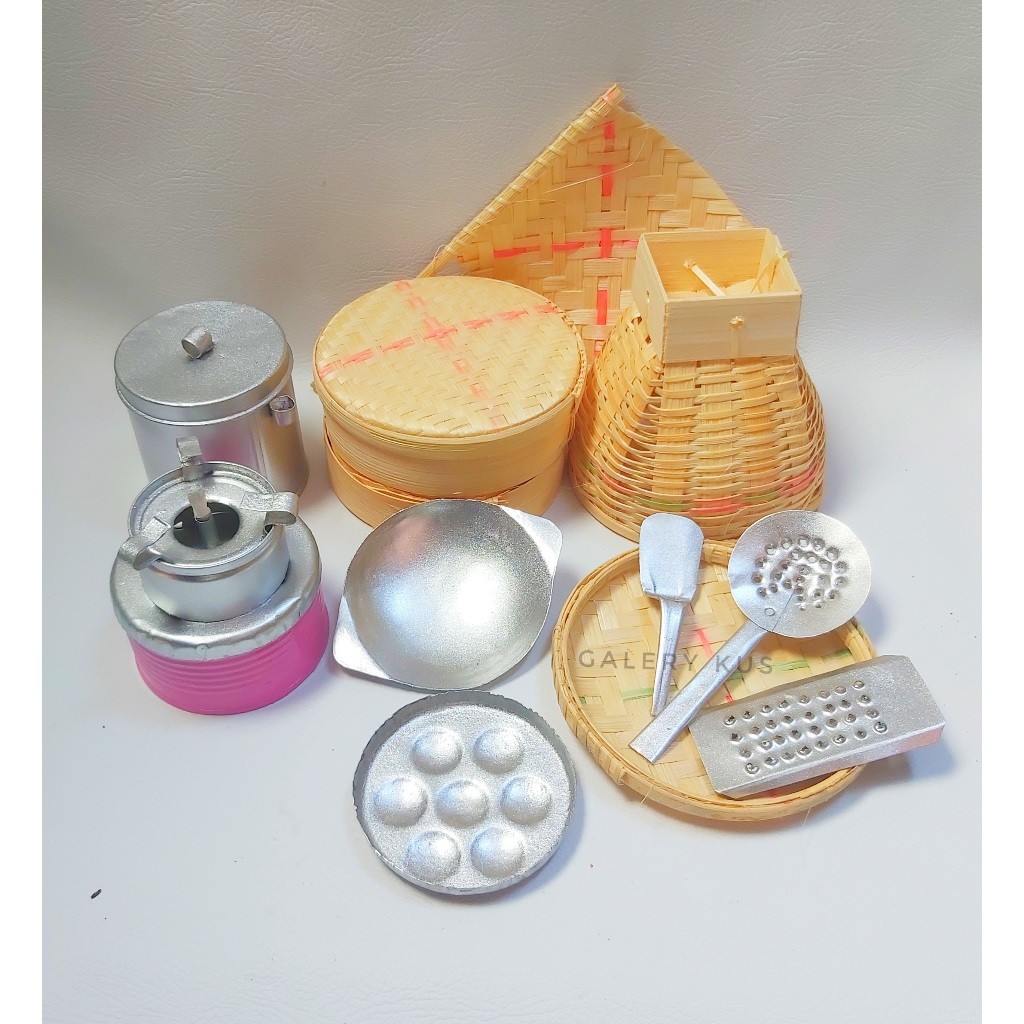 Mainan Anak Masak Masakan Lengkap 1 Set/Paket+Set Mainan Bakul Tenong/Kukusan Lengkap/Bisa Nyala