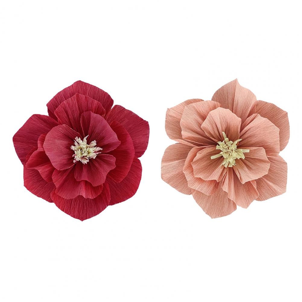 

Artificial Paper Flowers Useful Red Wedding Paper Flower Decoration Reusable Crepe Paper Flowers