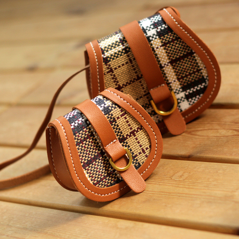 

Korean Fashion Plaid Kids Handbags Princess Girls Casual PU Leather Shoulder Crossbody Bags Baby Messenger Bags Coin Bags 아기가방