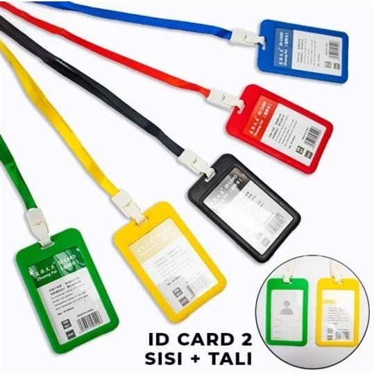 

Name Tag ID CARD Holder 2 Sisi Nilon + Tali / Nametag / Id Card Murah