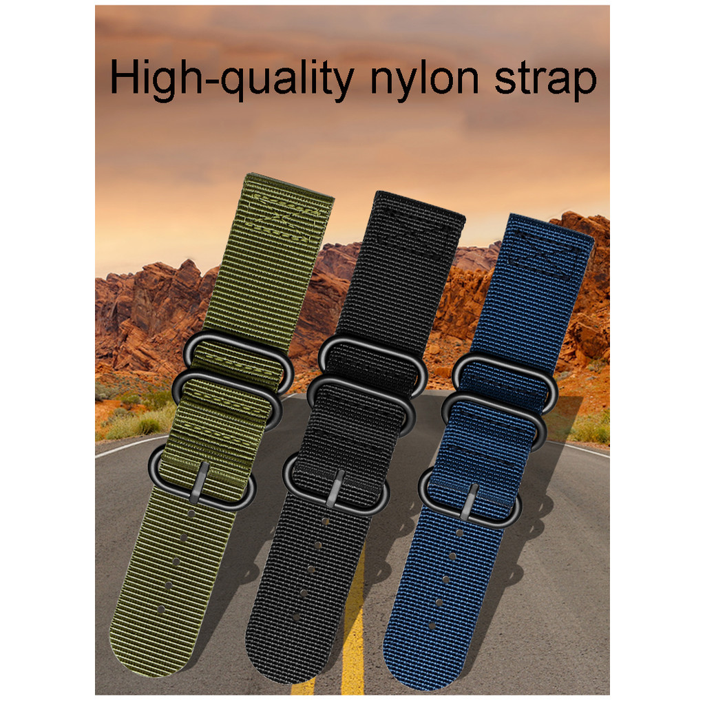 Canvas nylon watchband black blue Army green Outdoor Sports Strap 18mm 20mm 22mm 24mm 26mm strap wat