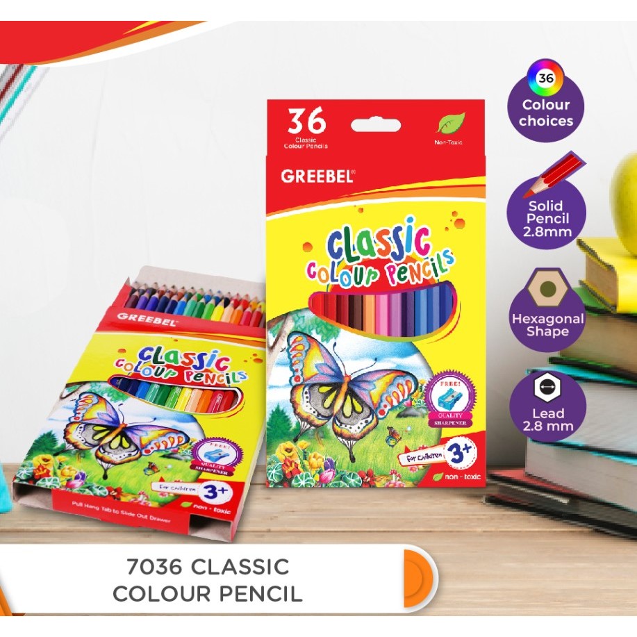 

GREEBEL COLOR PENCIL CLASSIC 7036 36 COLOR