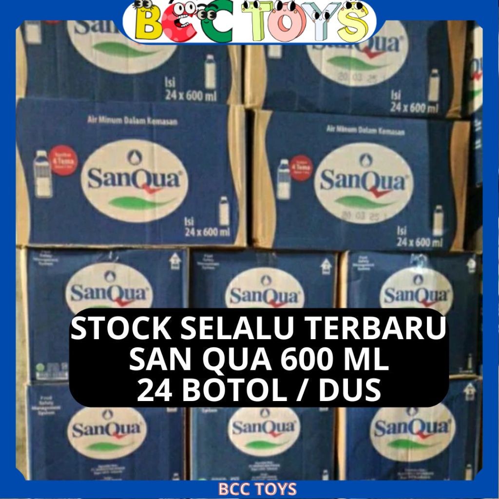 

Air Mineral SanQua Botol 600 ml isi 24 Botol Per Karton / Dus BCC