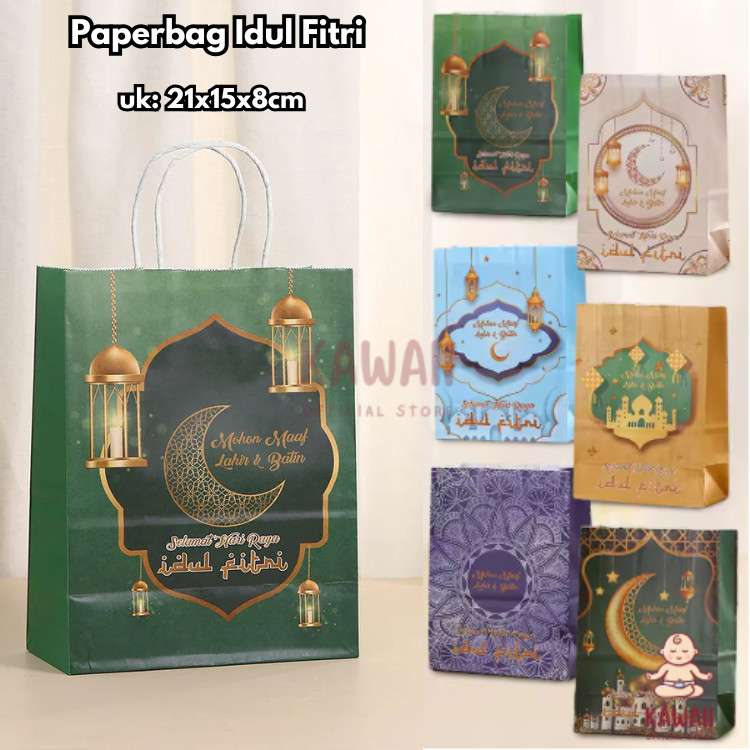

KS Paperbag 21X15X8CM Tas Souvenir Lebaran Idul Fitri Souvenir Hampers Giftbag Bahan Kertas Premium Tidak Mudah Sobek / Tas Kertas Souvenir Lebaran Idul Fitri Ramadhan Kareem