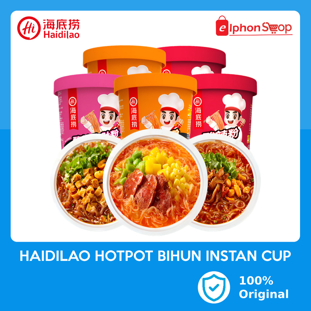 

HAIDILAO Mie Hotpot Instant Bihun Cup Premium Mie Beras Seduh Noodle Instan