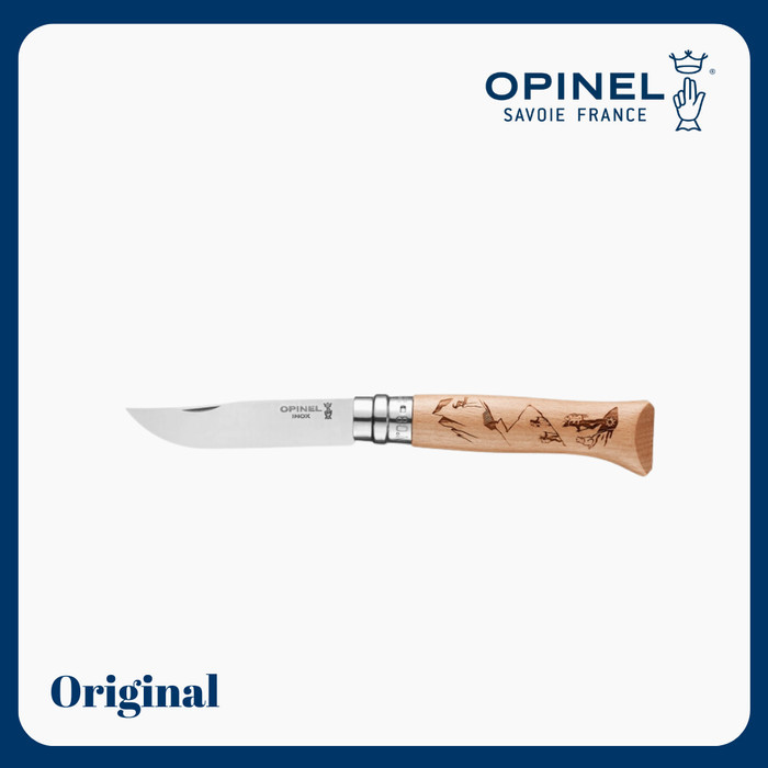 Opinel N°08 Engraved Hiking - Stainless Steel Folding Knife