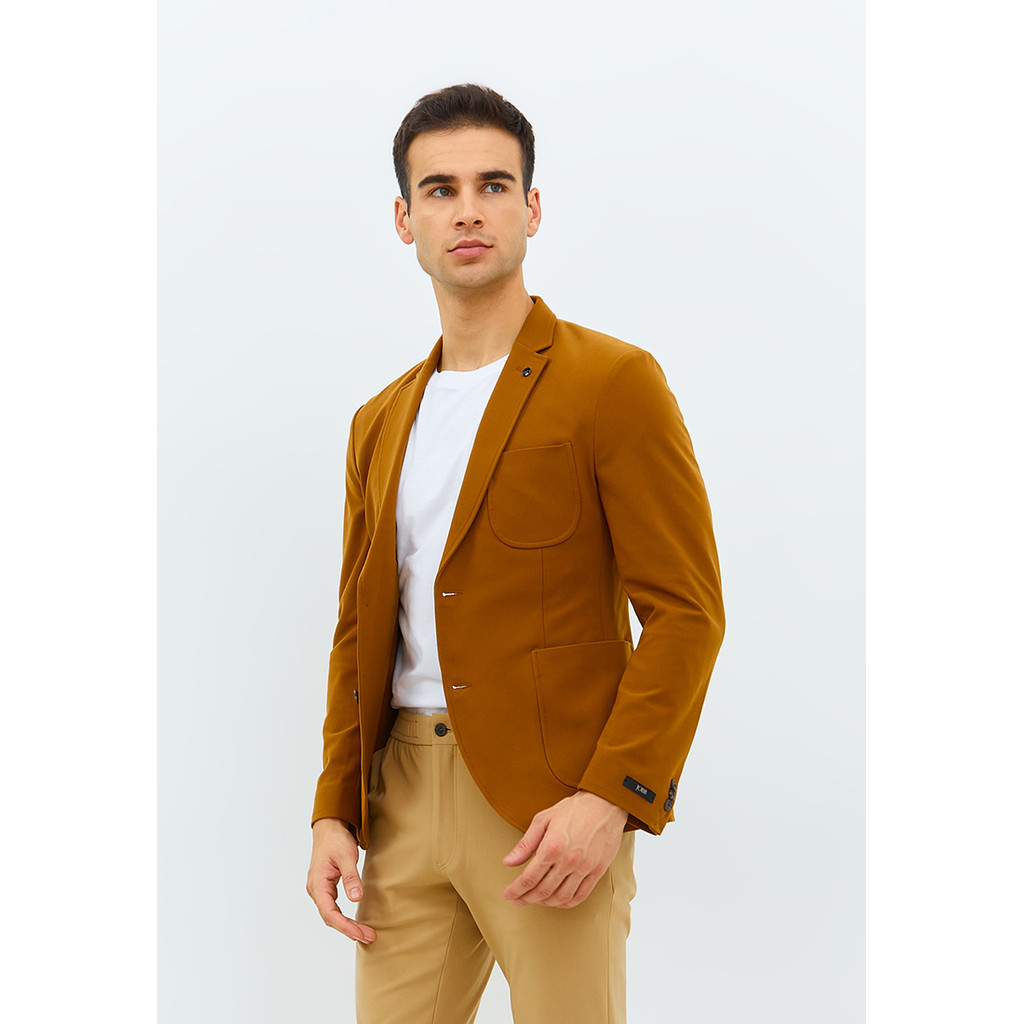 Jobb Edmond-T2 Blazer Pria Slim Fit Mustard