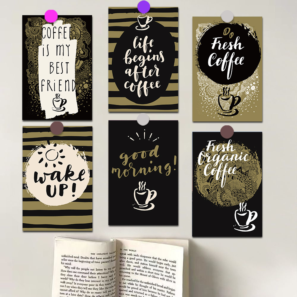 

10PCS Coffee Card Poster Sticker Harajuku Art Pictures Laptop Gift Collocation Luggage For Photography Room Living Kids Decal ﻿