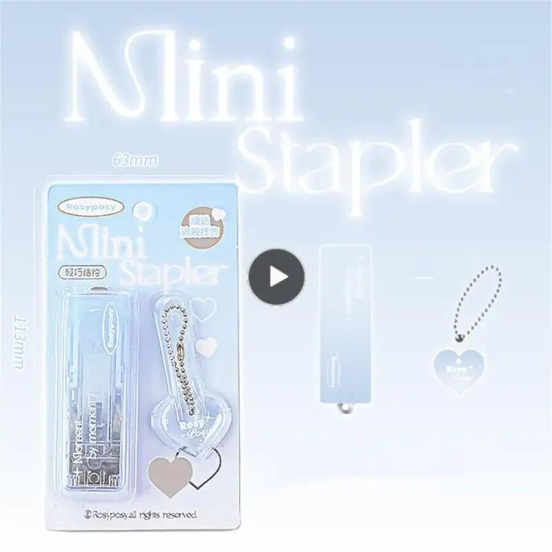 

Folding Stapler Miniature Easy To Use Compact And Portable Great For Students High-quality Materials Stationery Simple Pendant