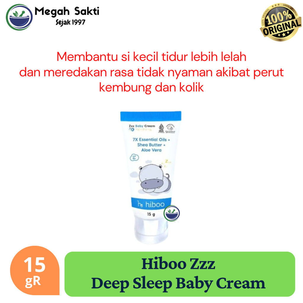 MGS - Hiboo Zzz Deep Sleep Baby Cream 15 gr 7X Essential Tidur & Kolik – Calming Baby Cream Skincare