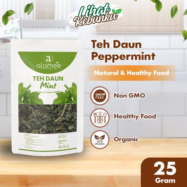 

ALAMEE Teh Peppermint Pepper Mint Tea Teh Daun Organik Kering Dried 25gr LIHAT KEBUNKU