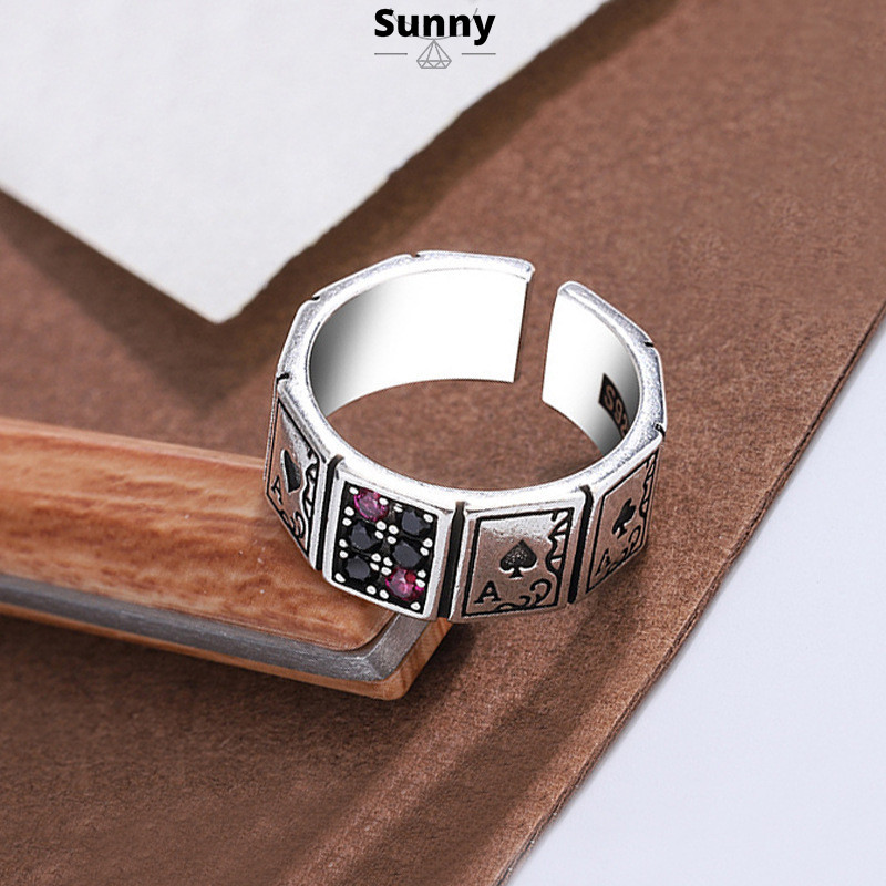 favorit cod cincin poker berlian cincin cincin poker retro cincin pria hip hop cincin retro wanita