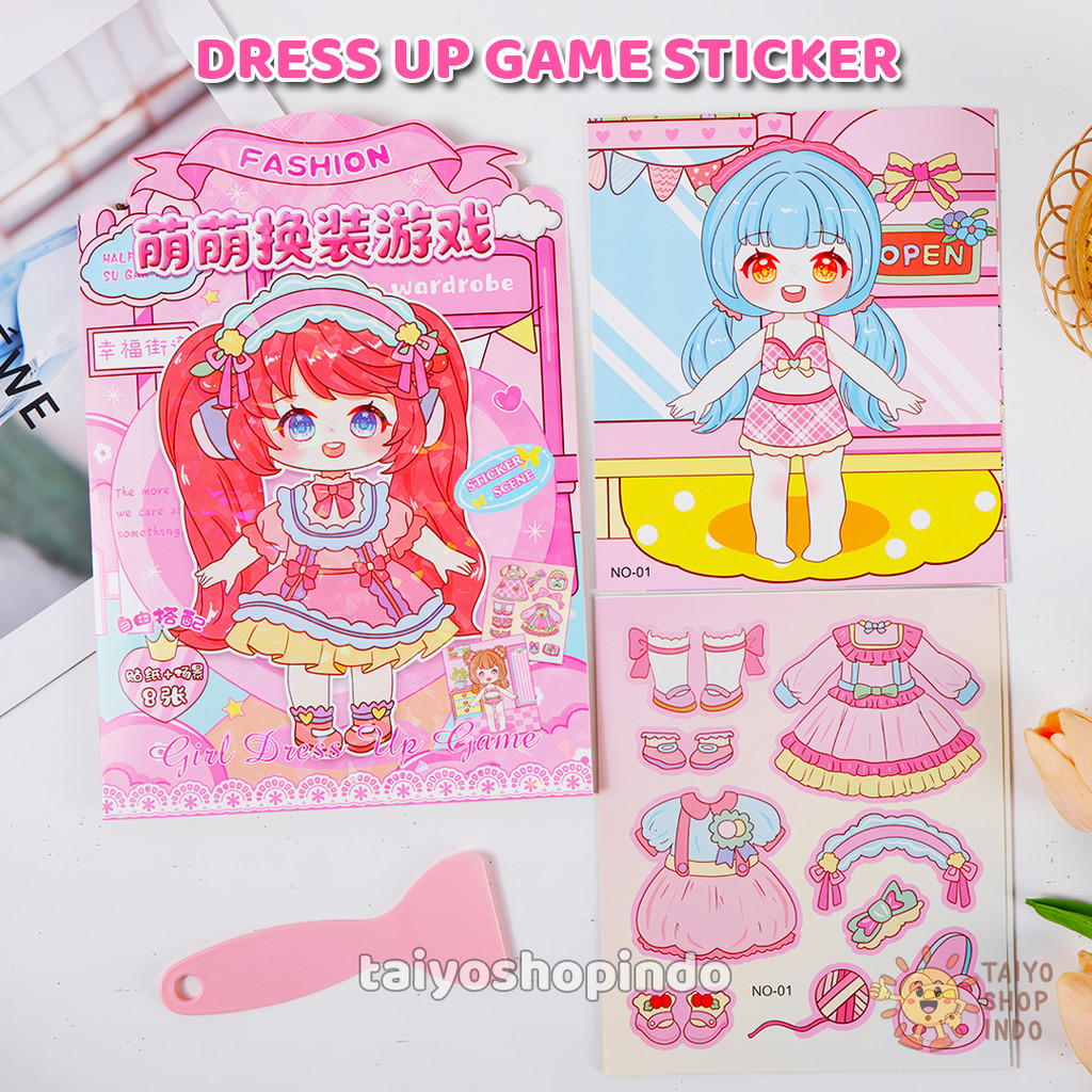 

TAIYO Dress Up Game Sticker Dekorasi Stiker Diy Fashion Kreatifitas Edukasi Mainan Anak Karakter