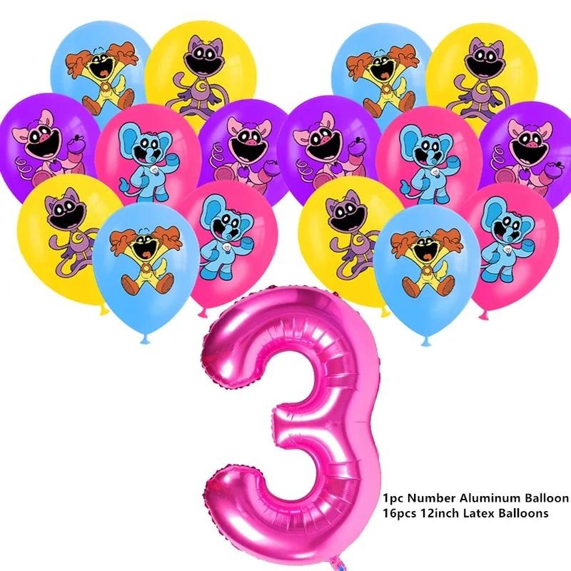 

Smilings Critters Balloons Decorations Birthday Party Color Pink Blue Number Banner Backdrop Plate Cups Cake Toppers Baby Shower