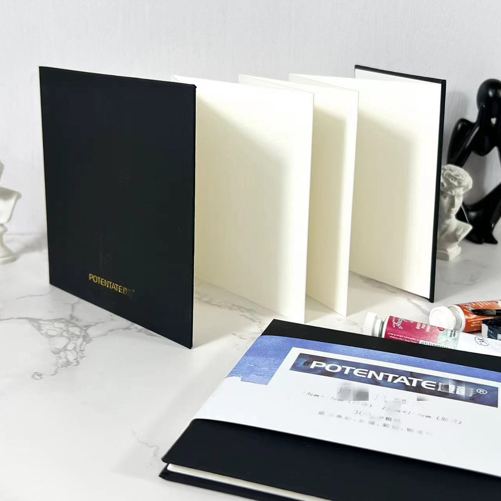 

POTENTATE 300Gsm Watercolor Folded Drawing Pad Organ Sketch Notebook Cold Press Paper for Designer Drawing Artist Student