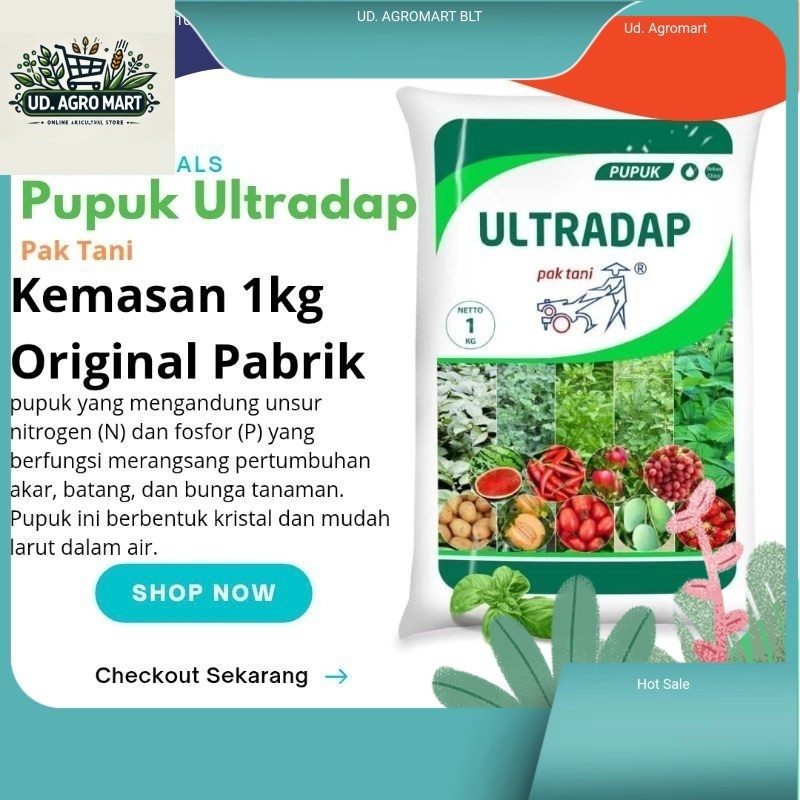 Pupuk ULTRADAP Pak Tani 1KG – Pupuk Untuk Pertumbuhan Akar dan batang/pupuk fosfat larut air yang ka
