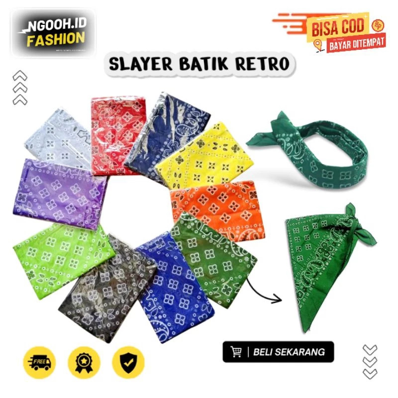 slayer batik murah bandana batik bahan kain