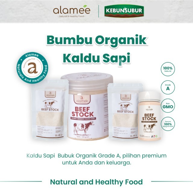 

ALAMEE Kaldu Sapi NON MSG Bubuk Penyedap Rasa Beef Stock Powder Organik kebunsubur kebunsubur kebunsubur