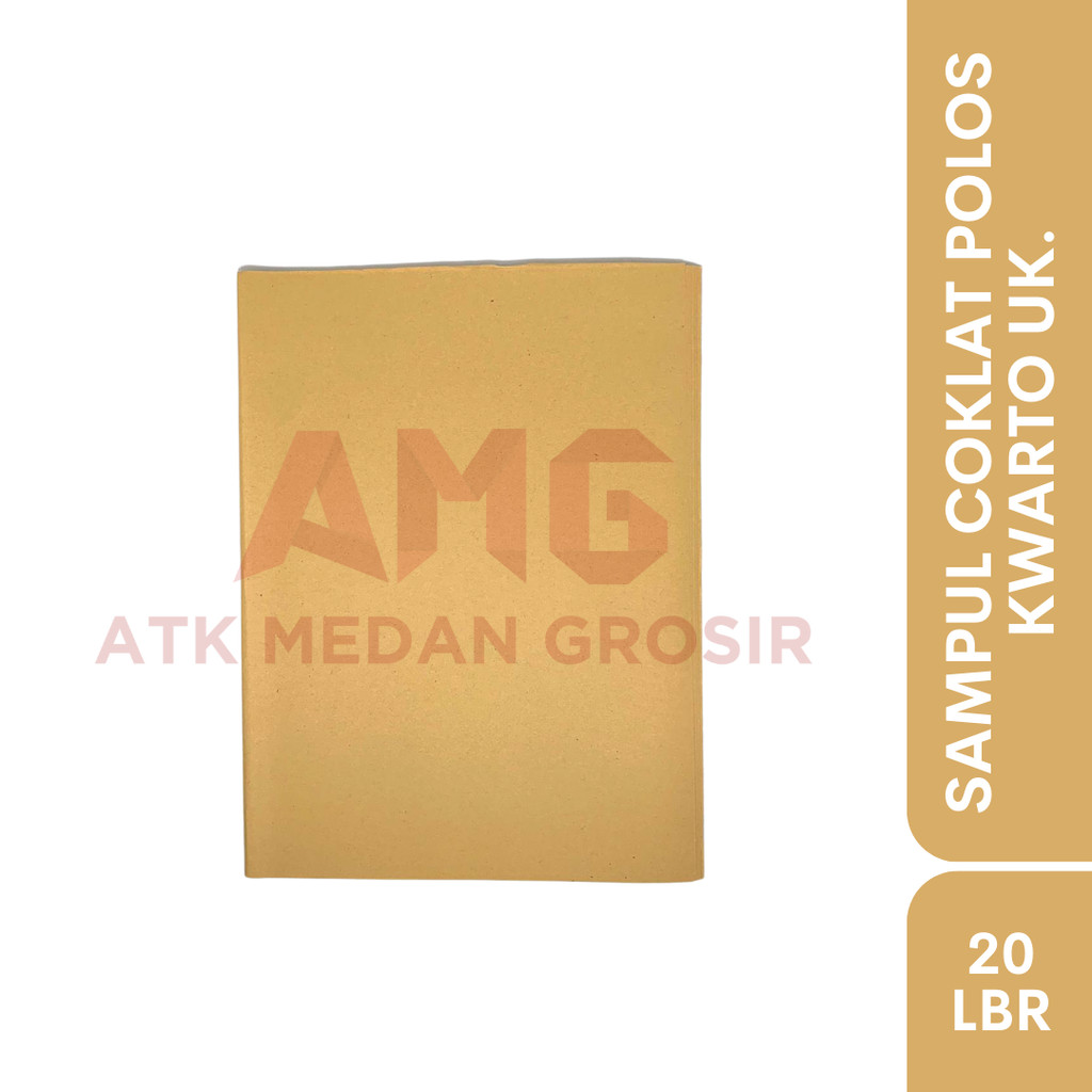 

SAMPUL BUKU COKLAT KWARTO POLOS PER BUNGKUS 20PCS