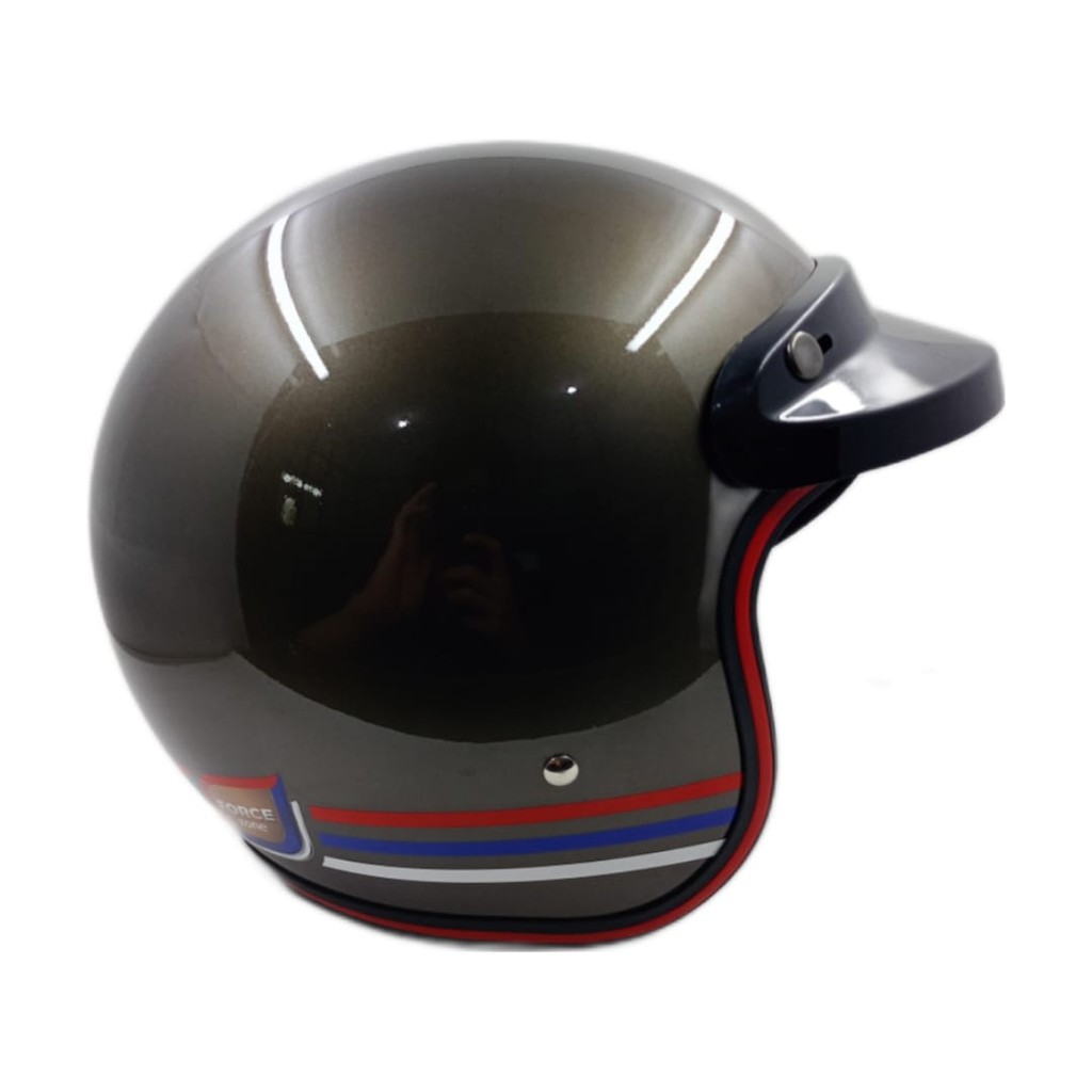 FORCE Retro Zone 03 Helm Half Face (Non Smartlock)