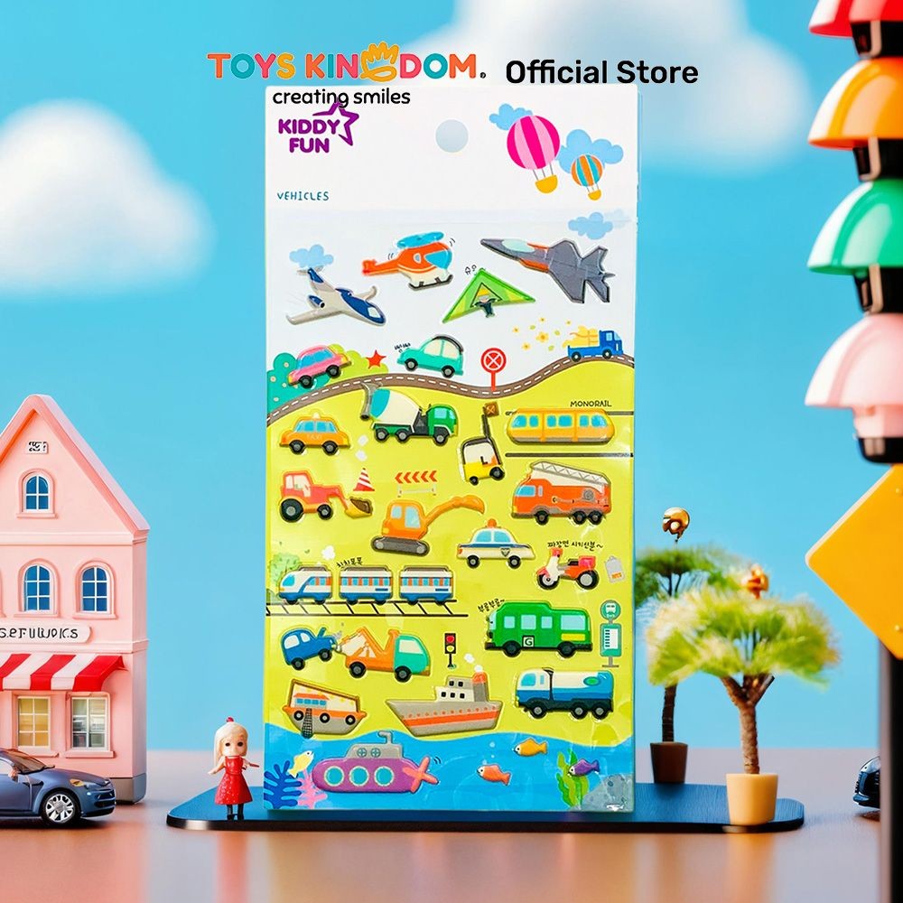 

Toys Kingdom Kiddy Fun Funny Stiker Vehicles - Mix Stiker Dekoratif Lucu Cute Stickers Deco Sticker Pack Journal Book