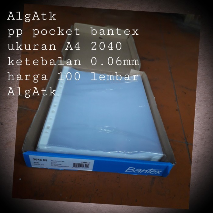 

plastik binder bantex ukuran A4 harga untuk 100 lembar